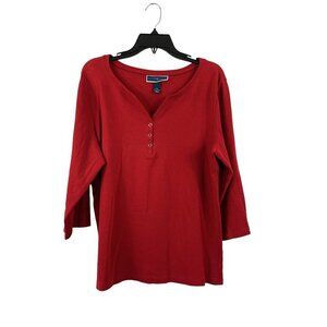 Karen Scott Women's Cherry Red Top
